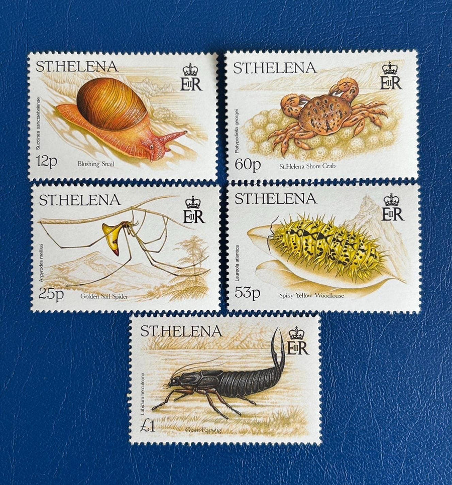 St. Helena - Original Vintage Postage Stamps - 1994 - Native Insects - for the collector, artist or crafter - scrapbooks, collage, decoupage