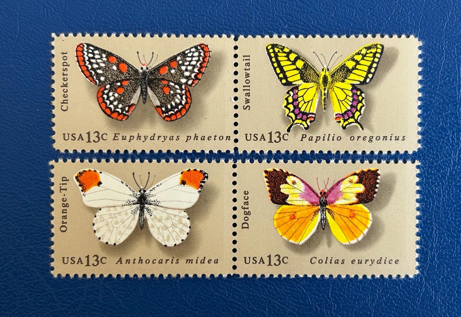 USA - Original Vintage Postage Stamps - 1977 - Butterflies - for the collector, artist or crafter -scrapbooks, collage, decoupage