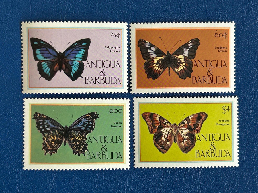Antigua & Barbuda - Original Vintage Postage Stamps - 1985 - Butterflies - for the collector, artist or crafter - scrapbooks, decoupage
