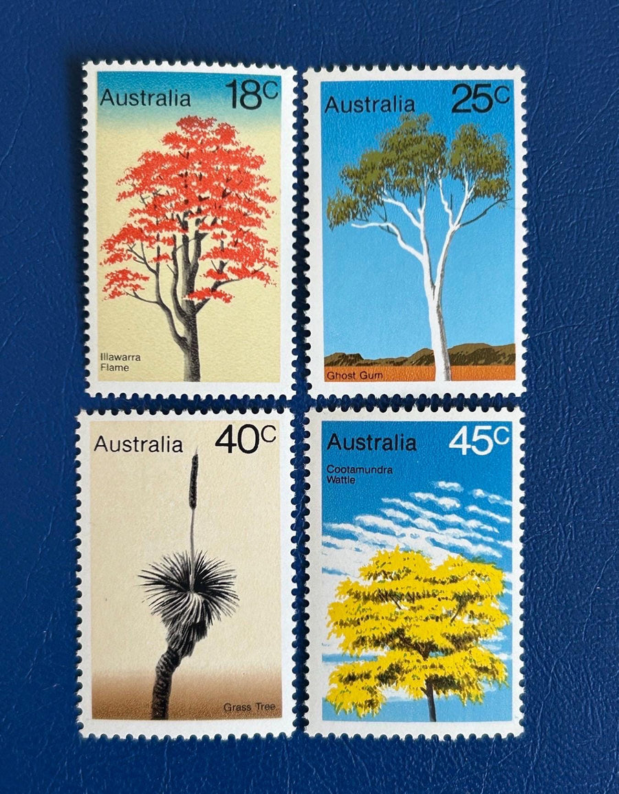 Australia - Original Vintage Postage Stamps - 1978 - Trees - for the collector, artist or crafter - scrapbooks, decoupage, collage
