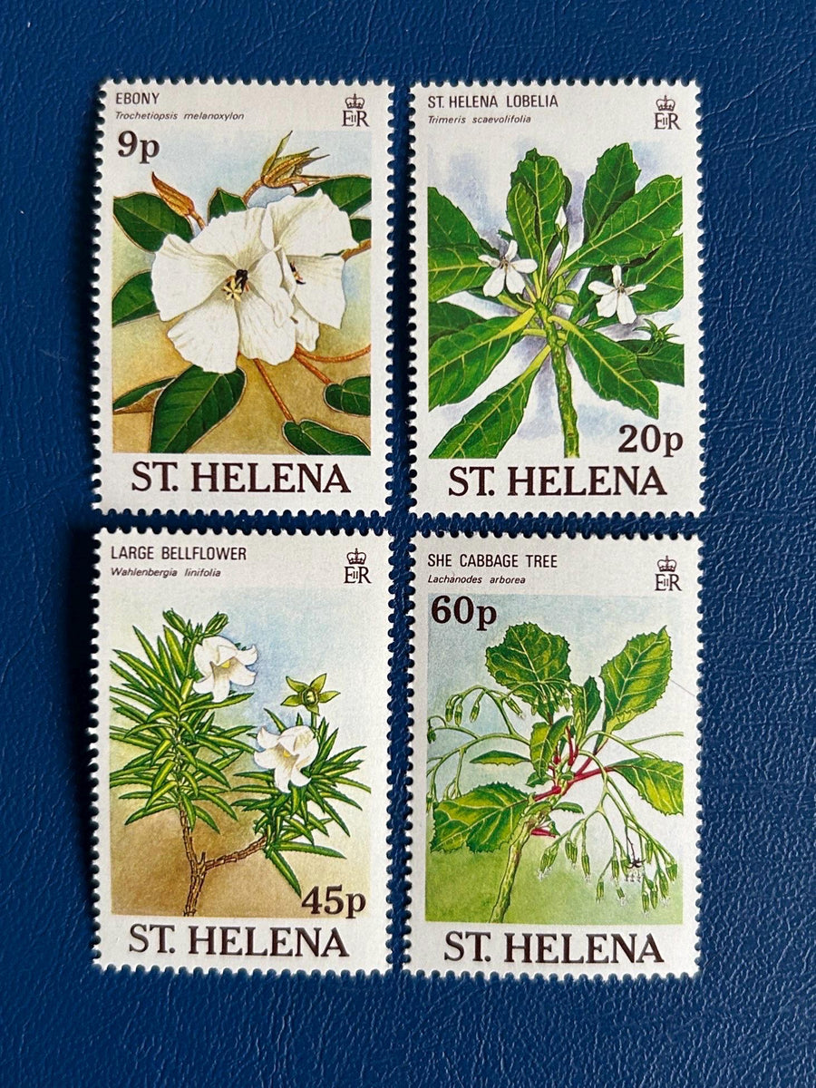St. Helena - Original Vintage Postage Stamps - 1989 - Rare Plants - for the collector, artist or crafter