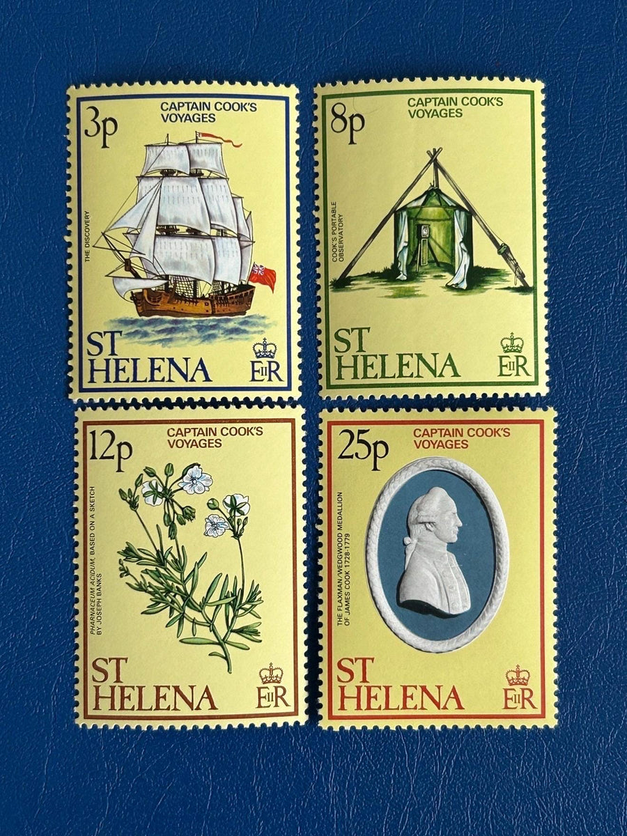 St. Helena - Original Vintage Postage Stamps - 1979 - Bicentenary Cook’s Voyage - for the collector, artist or crafter