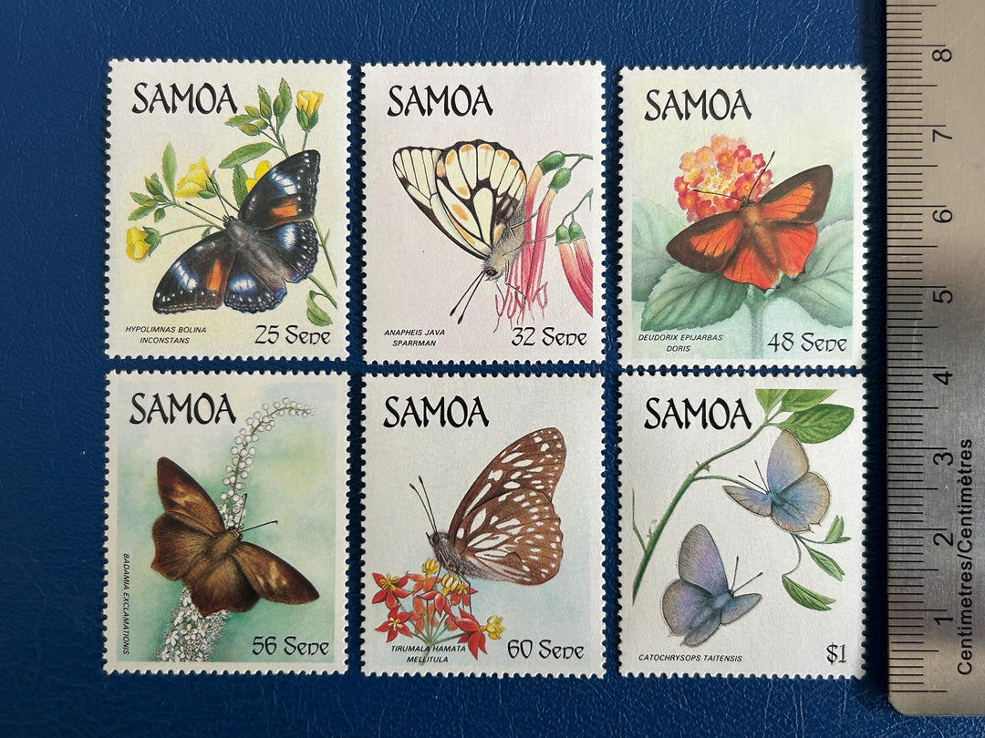 Samoa - Original Vintage Postage Stamps - 1986 - Butterflies – On the ...