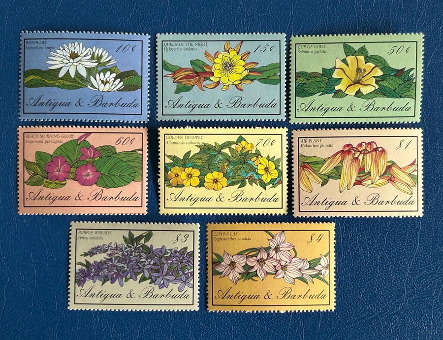 Antigua & Barbuda - Original Vintage Postage Stamps - 1986 - Flowers - for the collector, artist or crafter - scrapbooks, paper crafts