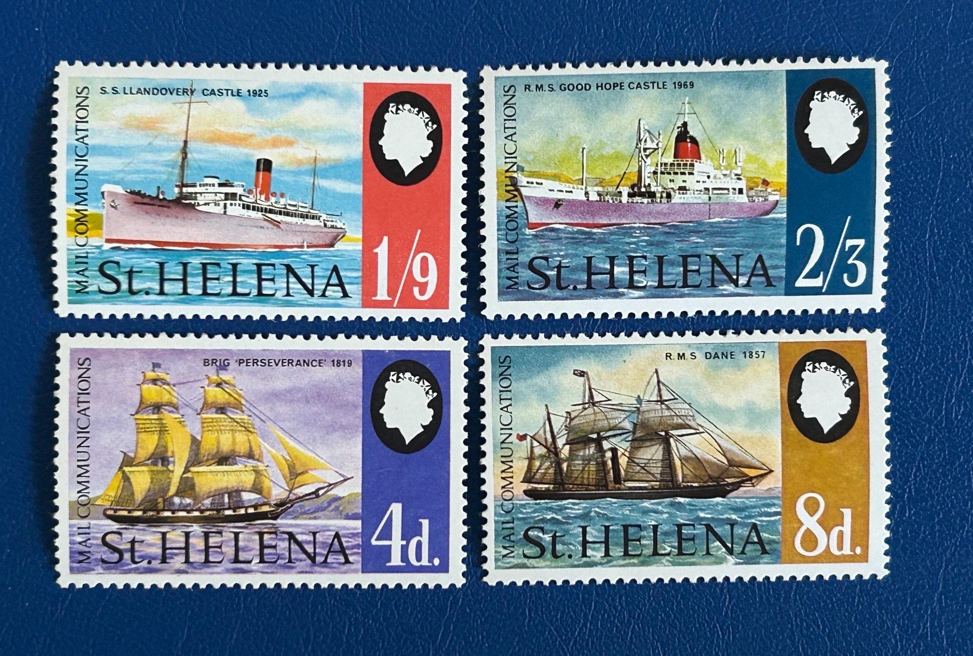 St. Helena - Original Vintage Postage Stamps - 1969 - Mail Ships – On ...