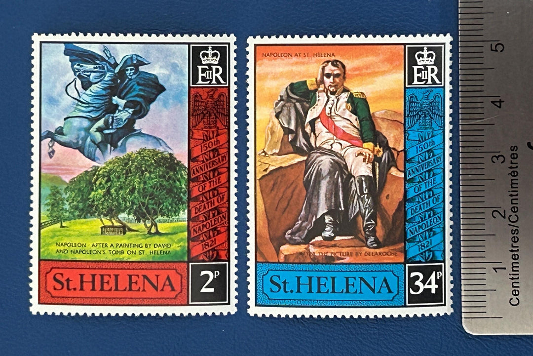St. Helena - Original Vintage Postage Stamps - 1971 - Death of Napolean - for the collector, artist or crafter