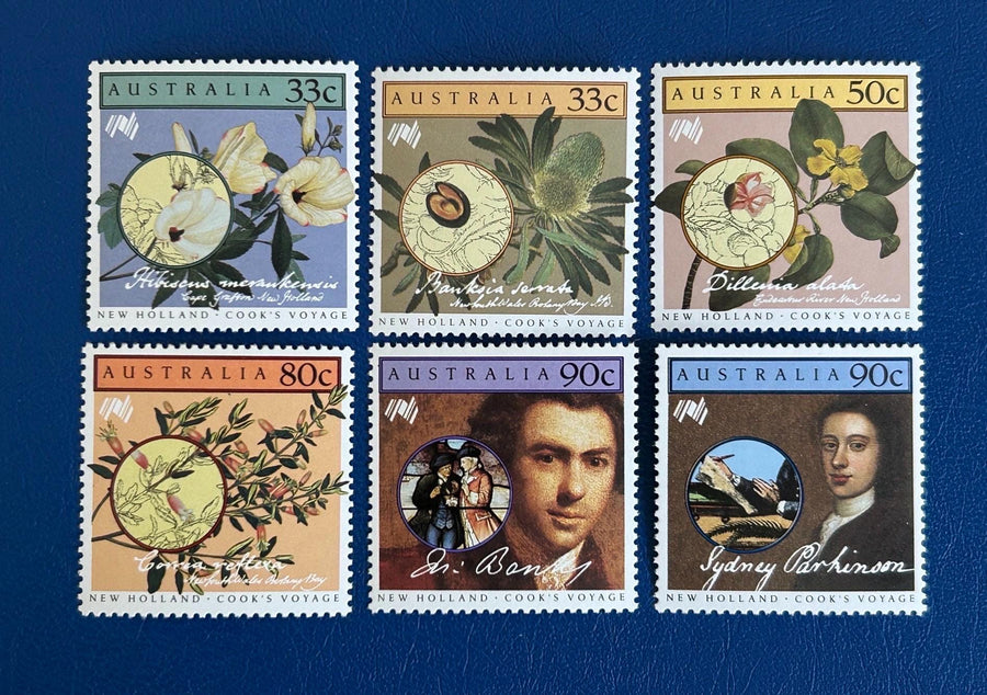 Australia - Original Vintage Postage Stamps - 1986 - Cook’s Voyage - for the collector, artist or crafter - scrapbooks, decoupage, collage