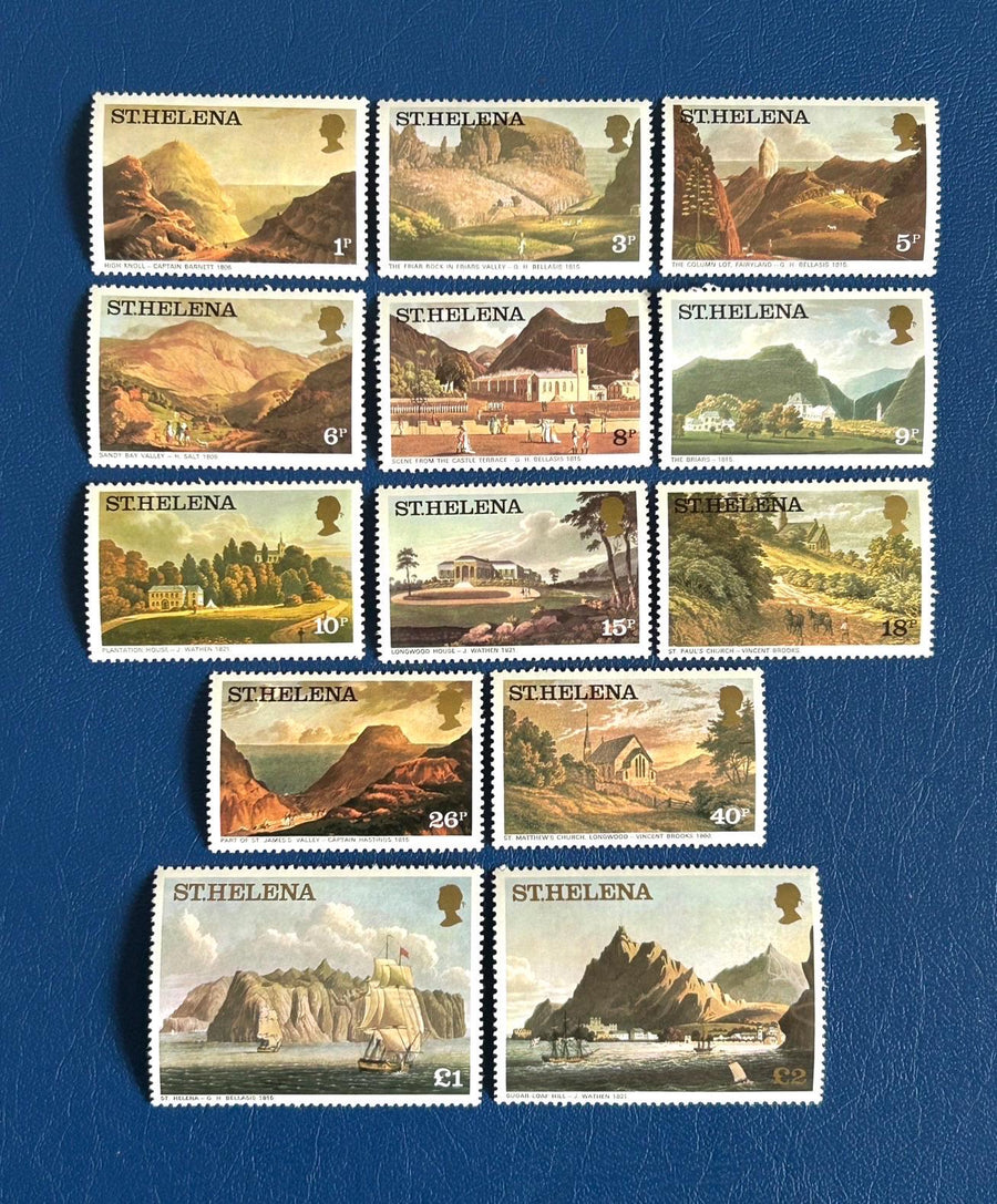 St. Helena - Original Vintage Postage Stamps - 1976 - Aquatints & Lithographs - for the collector, artist or crafter