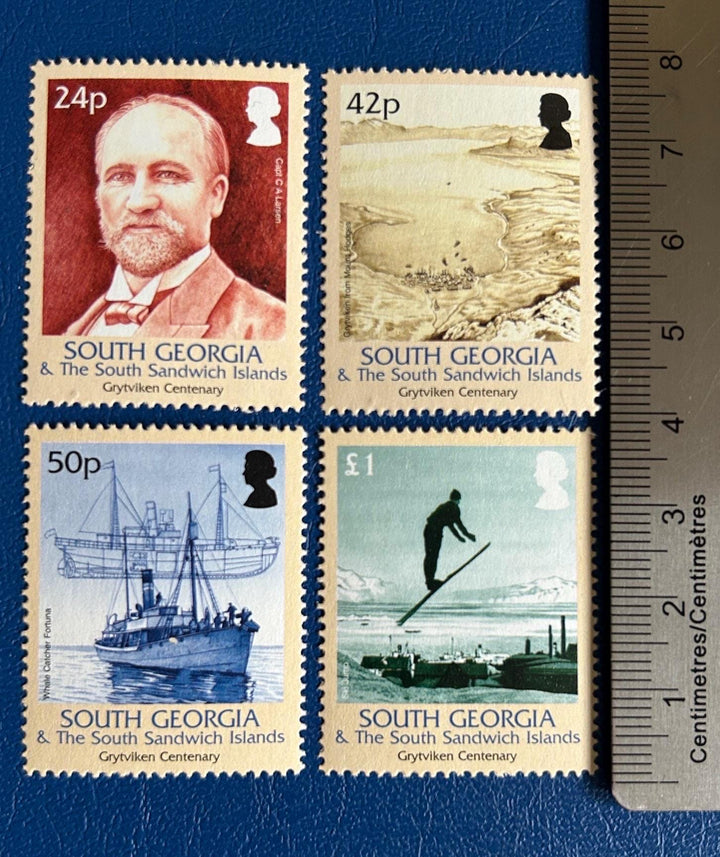 South Georgia & Sandwich Islands - Original Vintage Postage Stamps - 2004 - Gritviken Centenary - for the collector or artist