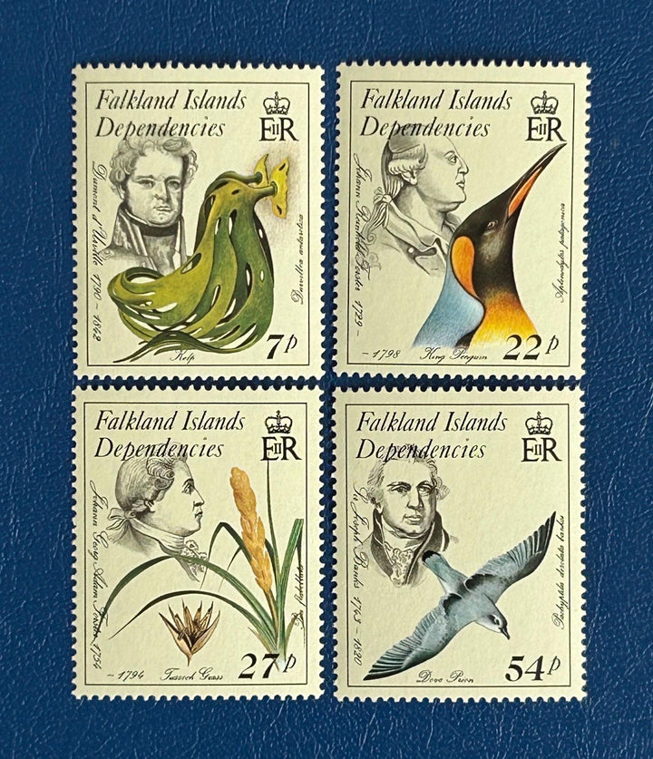 Falkland Islands Dependencies - Original Vintage Postage Stamps - 1985 - Naturalists - for the collector, crafter or artist