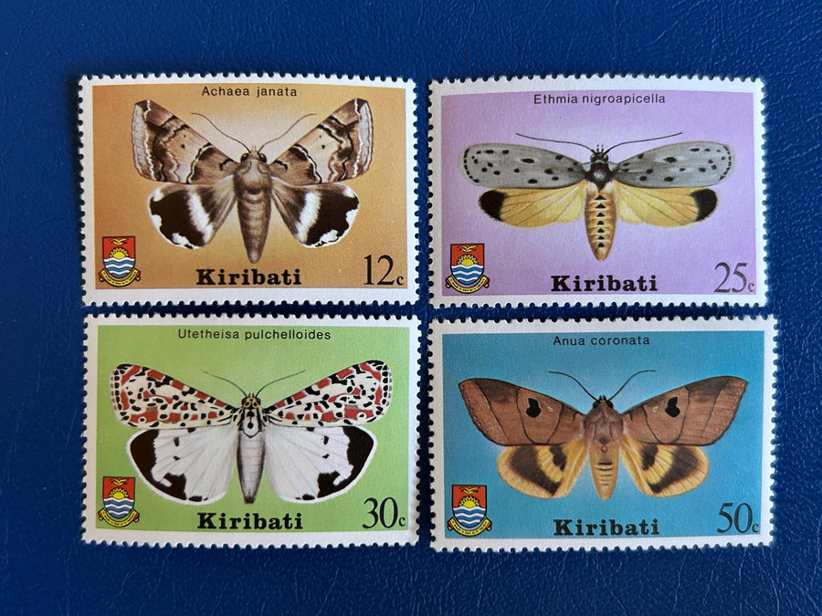 Kiribati - Original Vintage Postage Stamps - 1980 - Moths - for the collector, artist or crafter - scrapbooks, collage, decoupage