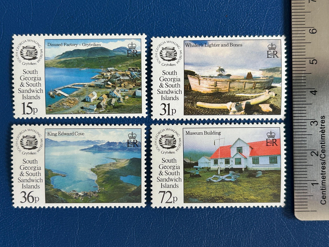 South Georgia & Sandwich Islands - Original Vintage Postage Stamps - 1993 - Whaling Museum - for the collector, crafter or artist
