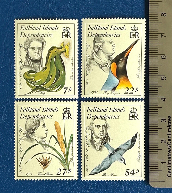 Falkland Islands Dependencies - Original Vintage Postage Stamps - 1985 - Naturalists - for the collector, crafter or artist