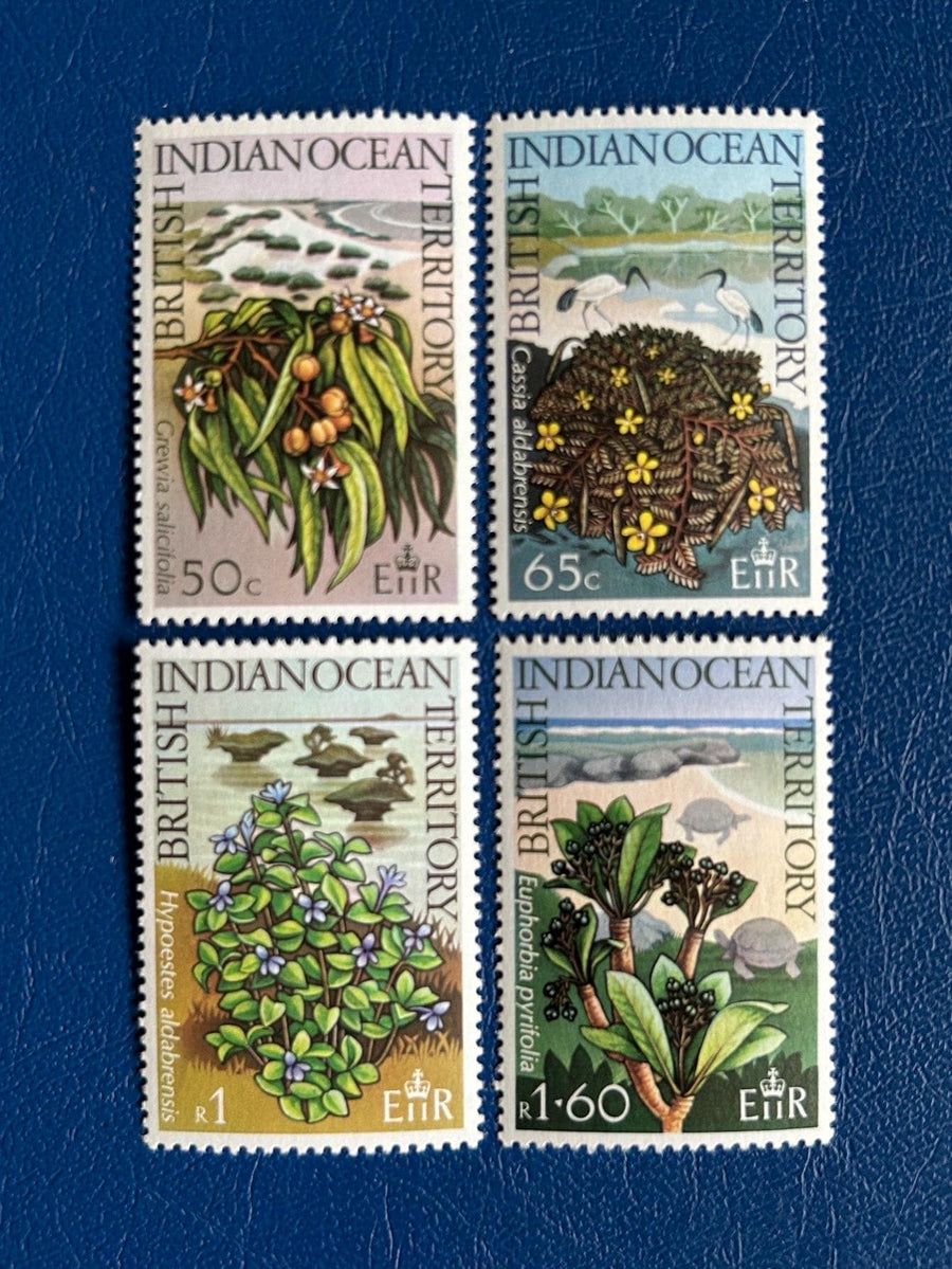 British Indian Ocean Territory - Original Vintage Postage Stamps - 1975 - Native Plants - for the collector, artist or crafter
