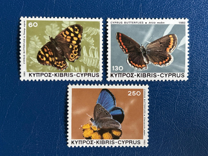 Cyprus - Original Vintage Postage Stamps- 1983 - Butterflies - for the collector, artist or collector