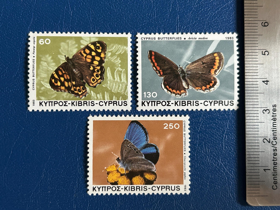Cyprus - Original Vintage Postage Stamps- 1983 - Butterflies - for the collector, artist or collector