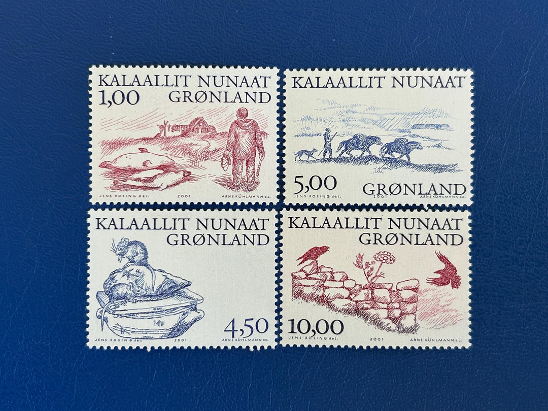 Greenland - Original Vintage Postage Stamps- 2001 - Vikings - for the collector, artist or crafter -journals, scrabooks