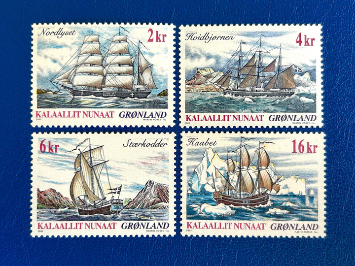 Greenland - Original Vintage Postage Stamps- 2002 - Shipping - for the collector, artist or crafter - scrapbooks, collage, decoupage