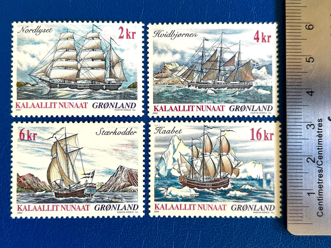 Greenland - Original Vintage Postage Stamps- 2002 - Shipping - for the collector, artist or crafter - scrapbooks, collage, decoupage