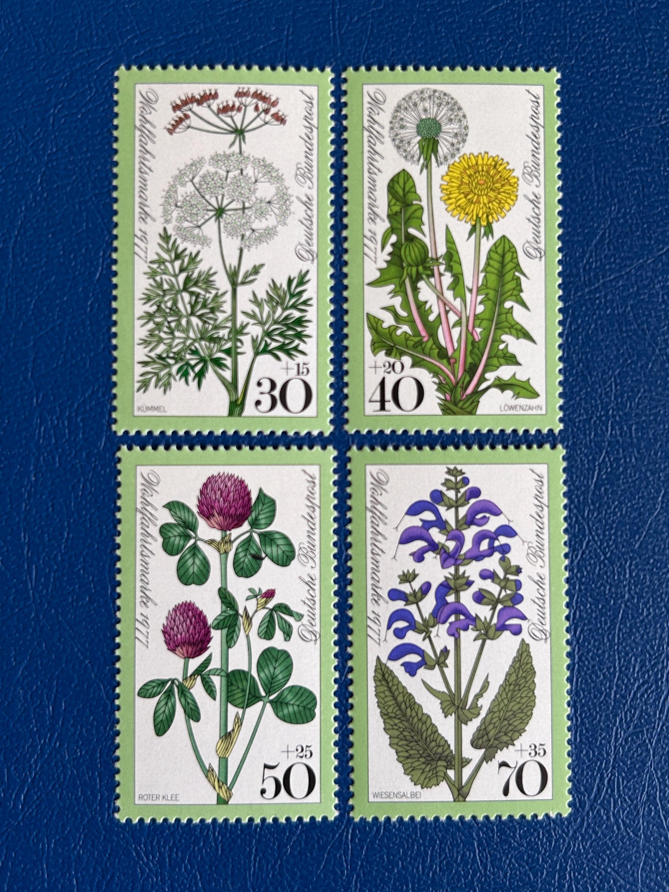 Germany (DDR) - Original Vintage Postage Stamps- 1977 - Flowers – On ...