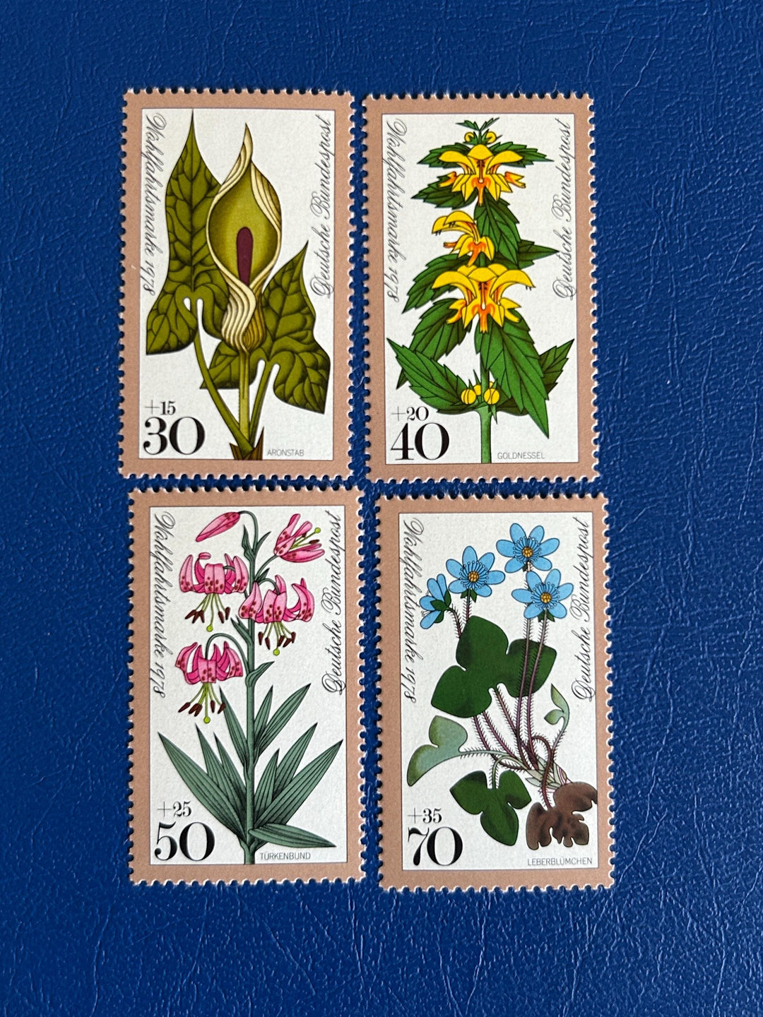 Germany (DDR) - Original Vintage Postage Stamps- 1978 - Forest flowers - for the collector, artist or crafter - scrapbooks, collage