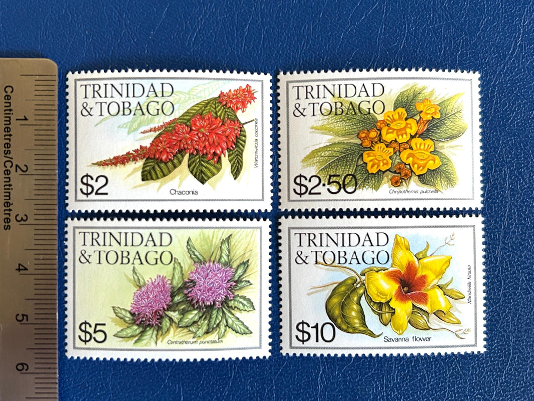 Trinidad & Tobago - Original Vintage Postage Stamps - 1983-89 - Flower ...