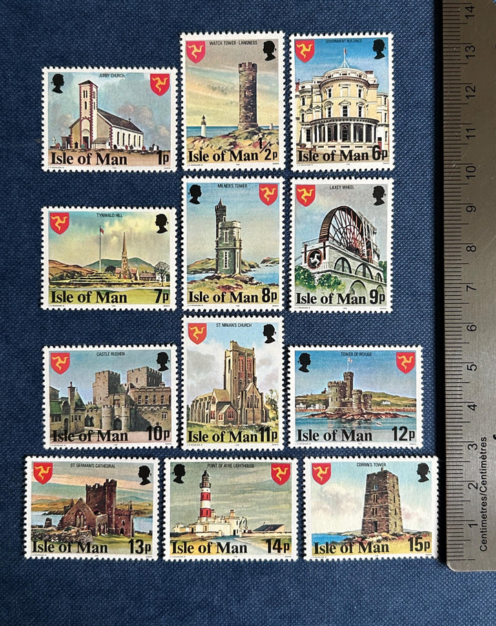 Isle of Man - Original Vintage Postage Stamps - 1978- Scenes - for the collector, artist or crafter