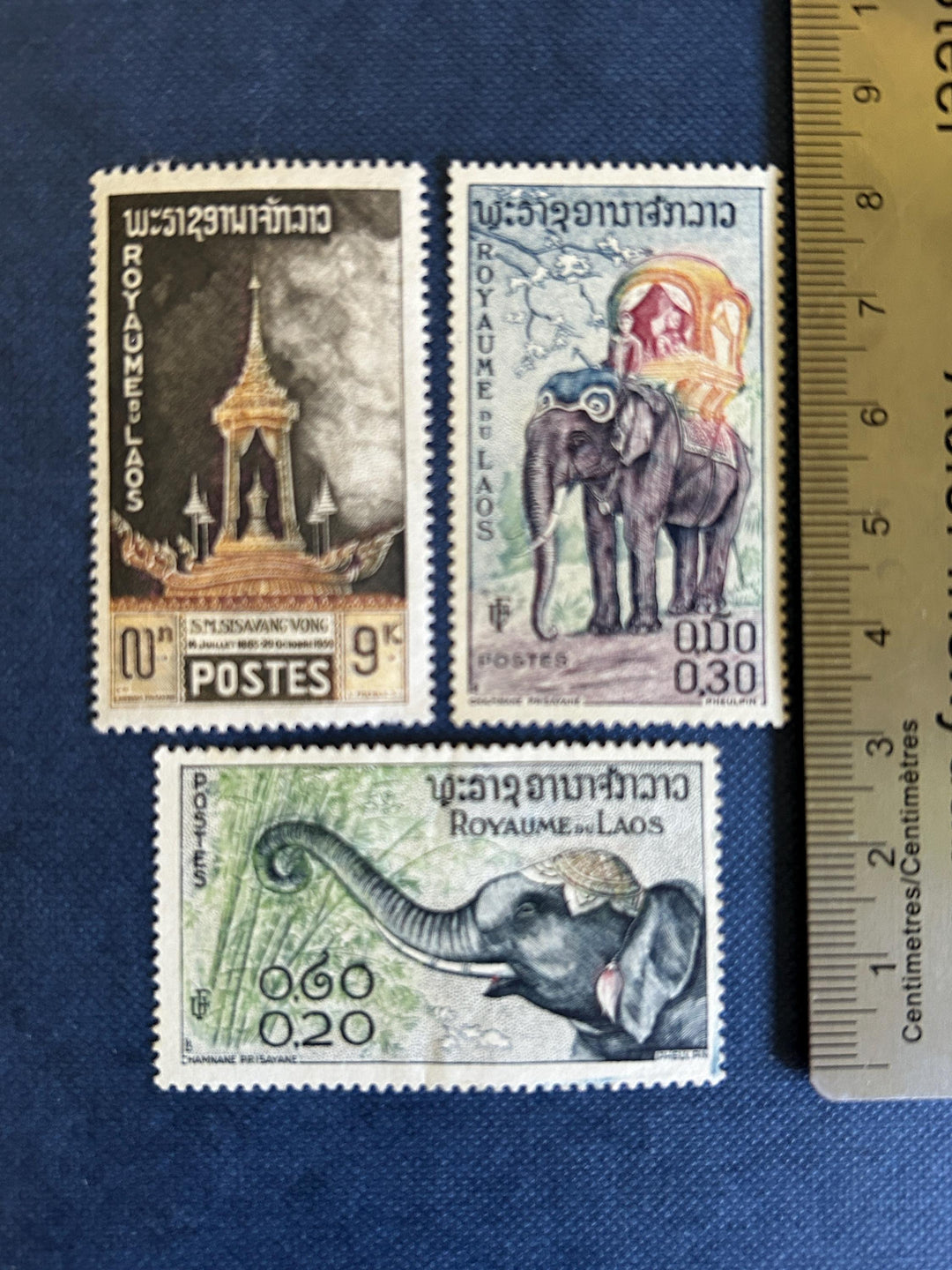 Laos - Original Vintage Postage Stamps- 1958-61 - Mixed Lot - for the collector, artist or crafter - mint and used