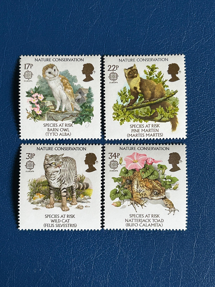 United Kingdom - Original Vintage Postage Stamps - 1986 - Species at Risk - for the collector, artist or crafter - scrapbooks, collage