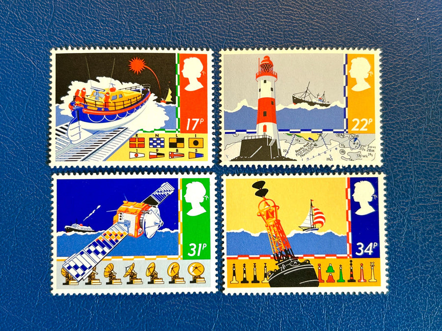 United Kingdom - Original Vintage Postage Stamps - 1985 - Safety at Sea - for the collector, artist or crafter - scrapbook, collage