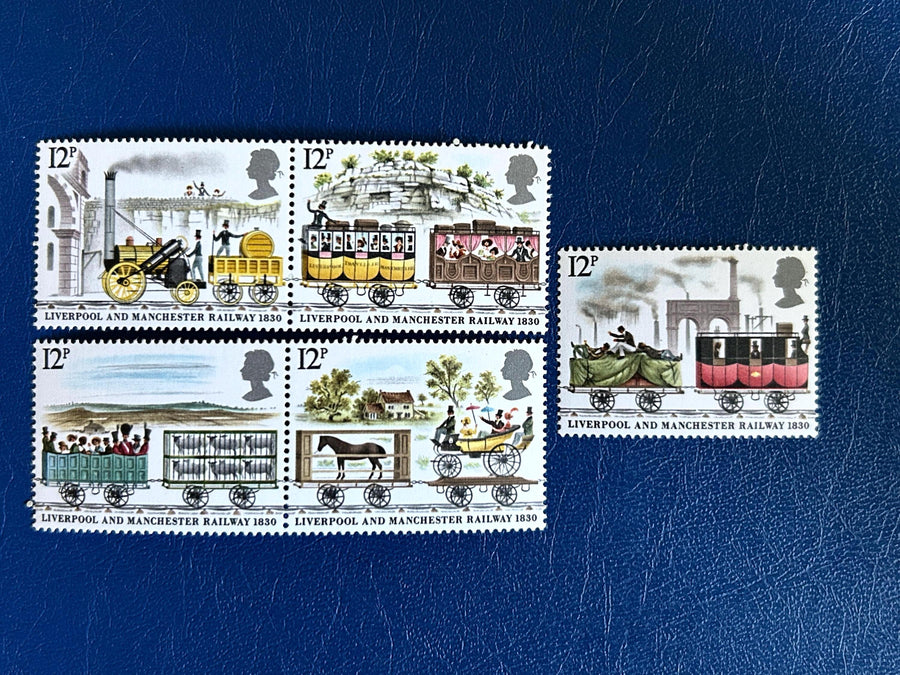 United Kingdom - Original Vintage Postage Stamps -1980 - Liverpool to Manchester Railway 1830 - for the collector, artist or crafter