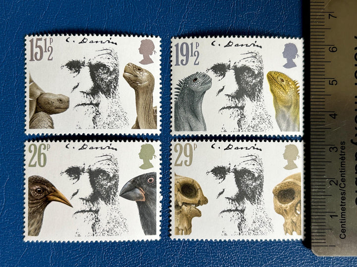 United Kingdom - Original Vintage Postage Stamps -1982 - Charles Darwin - for the collector, artist or crafter - scrapbook, collage