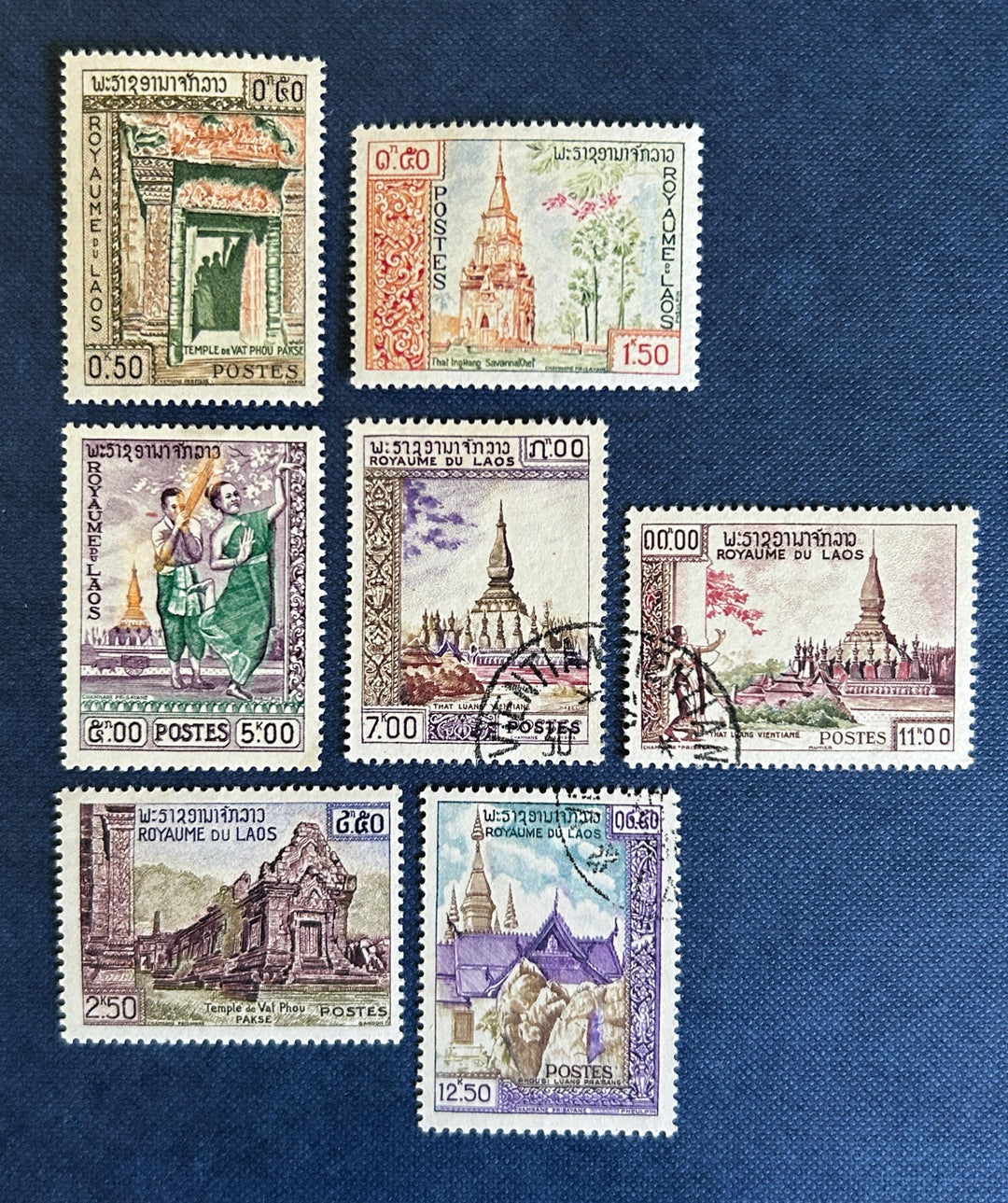 Laos - Original Vintage Postage Stamps- 1958-61 - Mixed Lot - for the collector, artist or crafter - mint and used