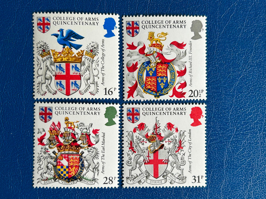 United Kingdom - Original Vintage Postage Stamps - 1984 - College of Arms - for the collector, artist or crafter - scrapbooks, collage