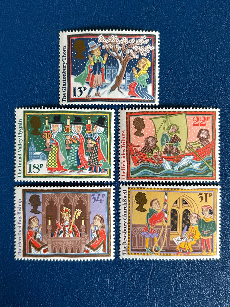 United Kingdom - Original Vintage Postage Stamps -1986 - Folk Customs/ Christmas - for the collector, artist or crafter - scrapbook, collage