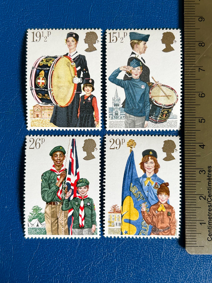 United Kingdom - Original Vintage Postage Stamps -1982 - Youth Organizations - for the collector, artist or crafter - scrapbook, collage