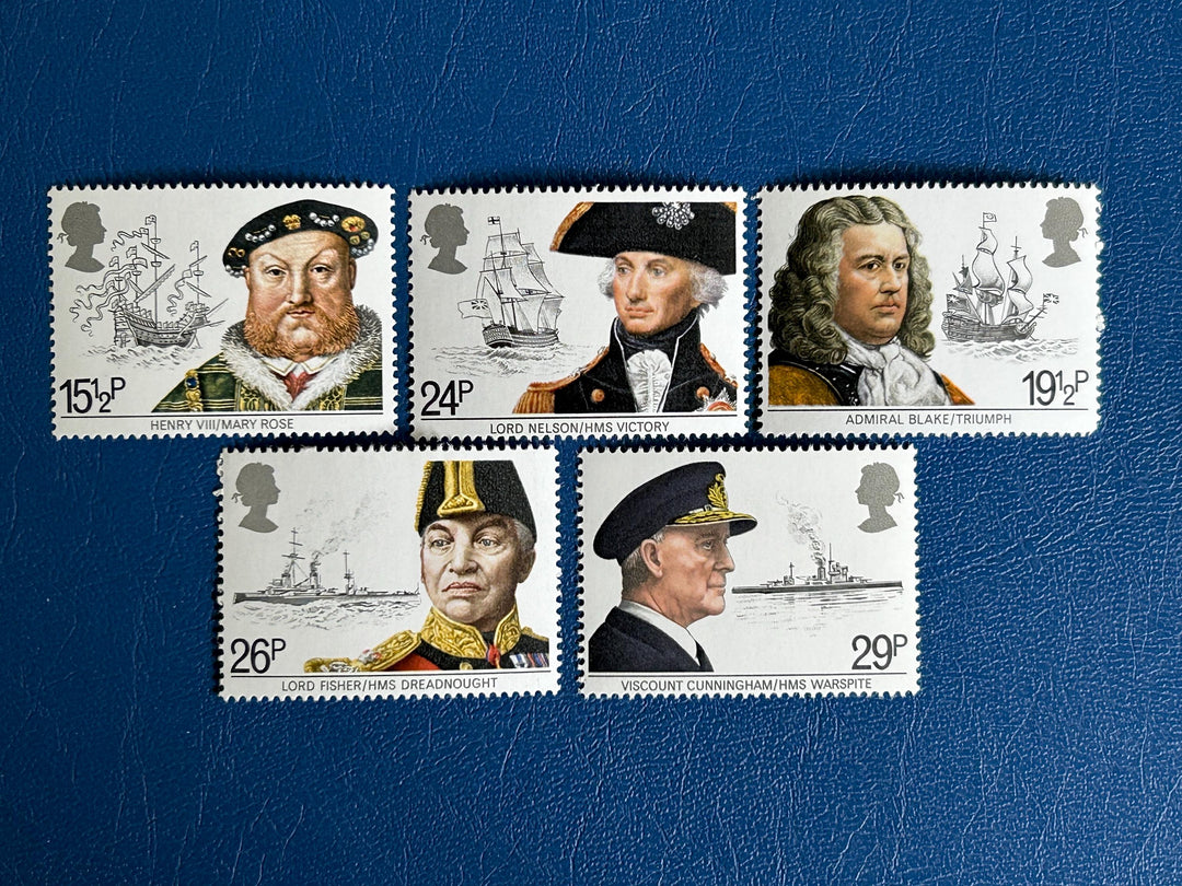 United Kingdom - Original Vintage Postage Stamps -1982 - Maritime History - for the collector, artist or crafter - scrapbook, collage