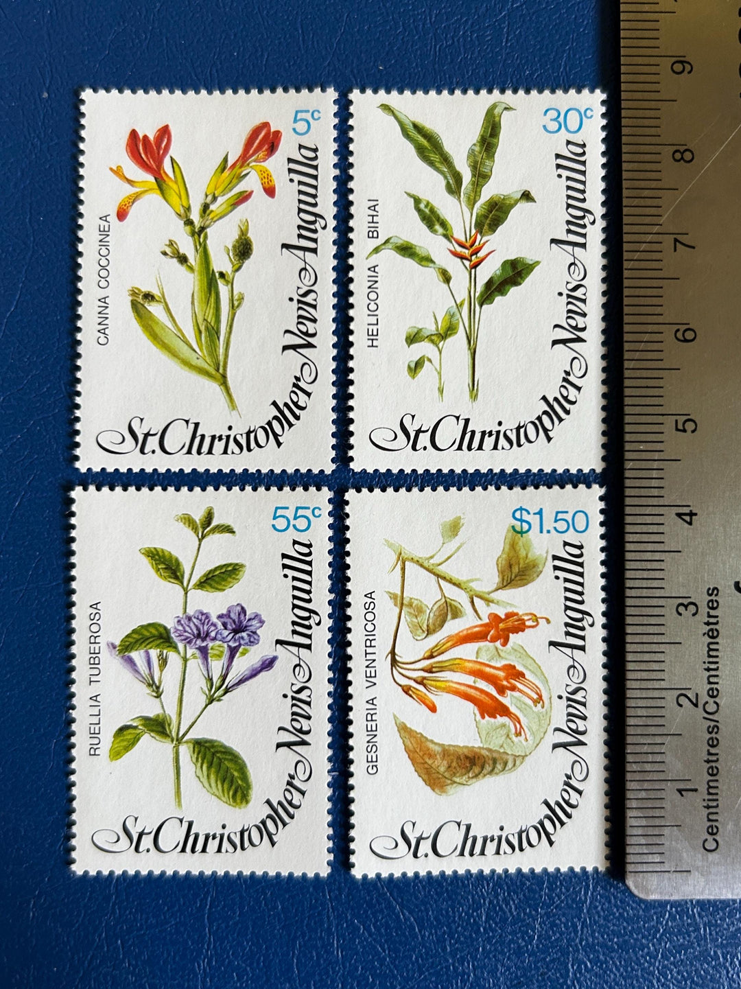 St. Christopher, Nevis & Anguilla - Original Vintage Postage Stamps - 1979 - Flowers - for the collector, artist or crafter