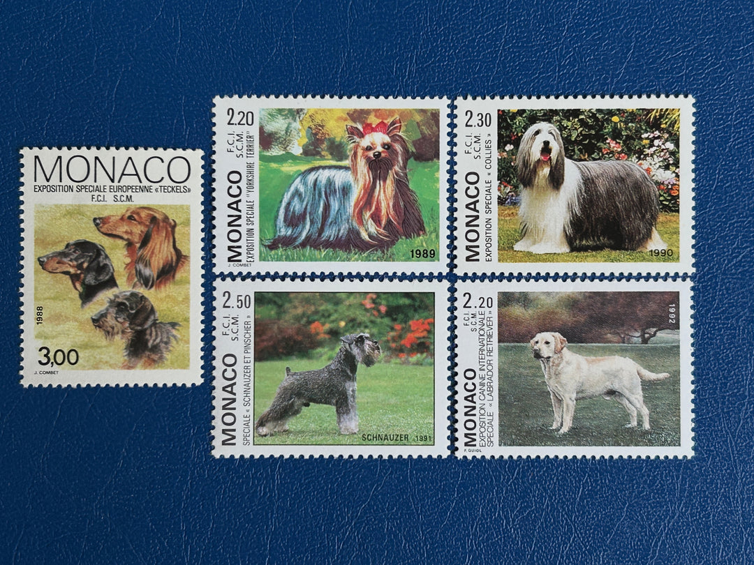 Monaco - 1988-92 - Dog Exhibition (fauna) - MNH**
