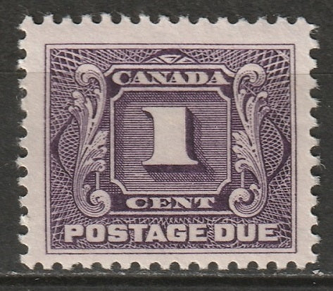 Canada 1928 Sc J1c postage due MH* reddish violet