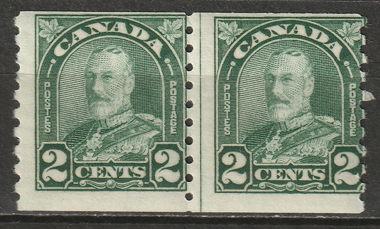 Canada 1930 Sc 180i coil line pair MNH**