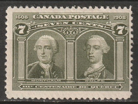 Canada 1908 Sc 100 MH* some disturbed gum