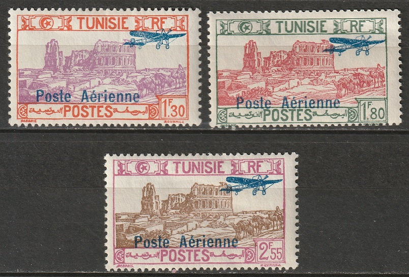 Tunisia 1928 Sc C7-9 air post set MH*