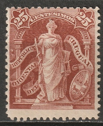 Uruguay 1889 Sc 89 MH* disturbed gum