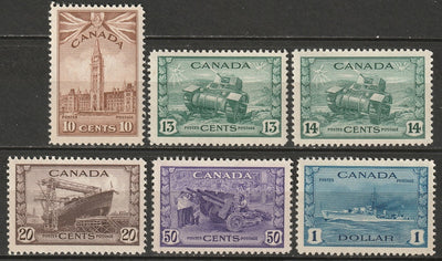 Canada 1942 Sc 257-62 set high values MNH**
