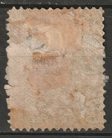 Canada 1868 Sc 30e used deep blue toned/paper adhesion