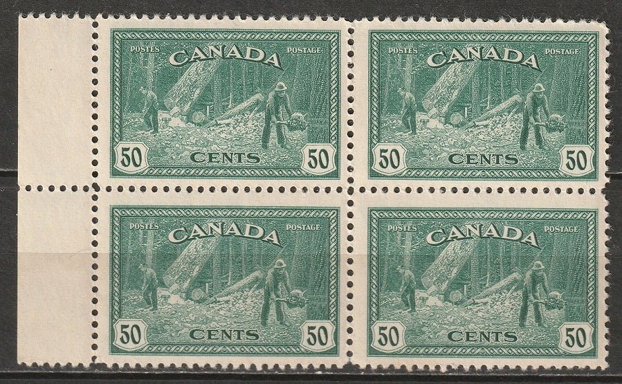 Canada 1946 Sc 272 block with margin MNH**