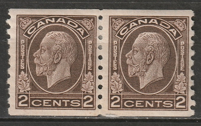 Canada 1933 Sc 206 coil pair MH* some disturbed gum