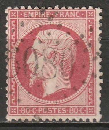 France 1862 Sc 28 used 5080 (Alexandrie) cancel