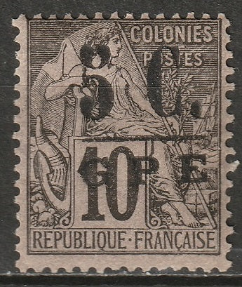 Guadeloupe 1891 Sc 10 MH* some disturbed gum